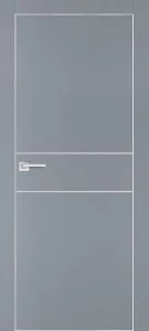 Межкомнатная дверь PX-15  AL кромка с 4-х ст. Серый матовый