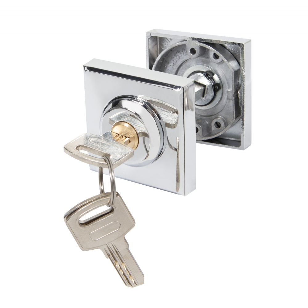 Фото Ручка поворотная с фиксацией ключом BK6.FIX.JK CP-8 хром