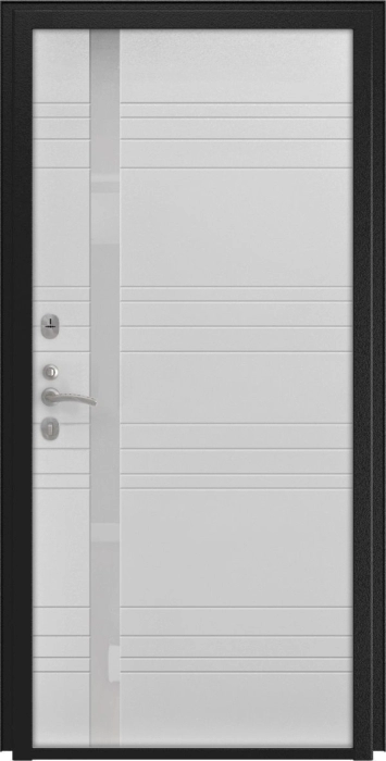 Входная дверь L - 3b A-1 (16мм, белая эмаль) внутренняя сторона